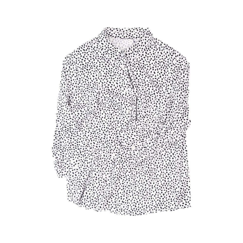 SPOTTED PRINT BUTTON UP