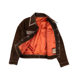 
                  
                    Load image into Gallery viewer, 70&amp;#39;s BandS BRWN SUEDE JACKET W/STUDS
                  
                