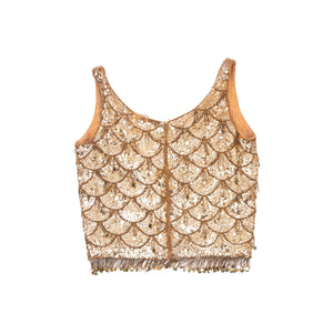 
                  
                    Load image into Gallery viewer, GOLD BEADED ZIP UP TANK
                  
                