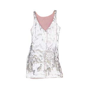 
                  
                    Load image into Gallery viewer, MINI SILVER SEQUIN DRESS
                  
                