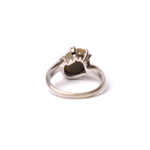 
                  
                    Load image into Gallery viewer, DASON 10K WHITE GOLD TIGERS EYE RING
                  
                