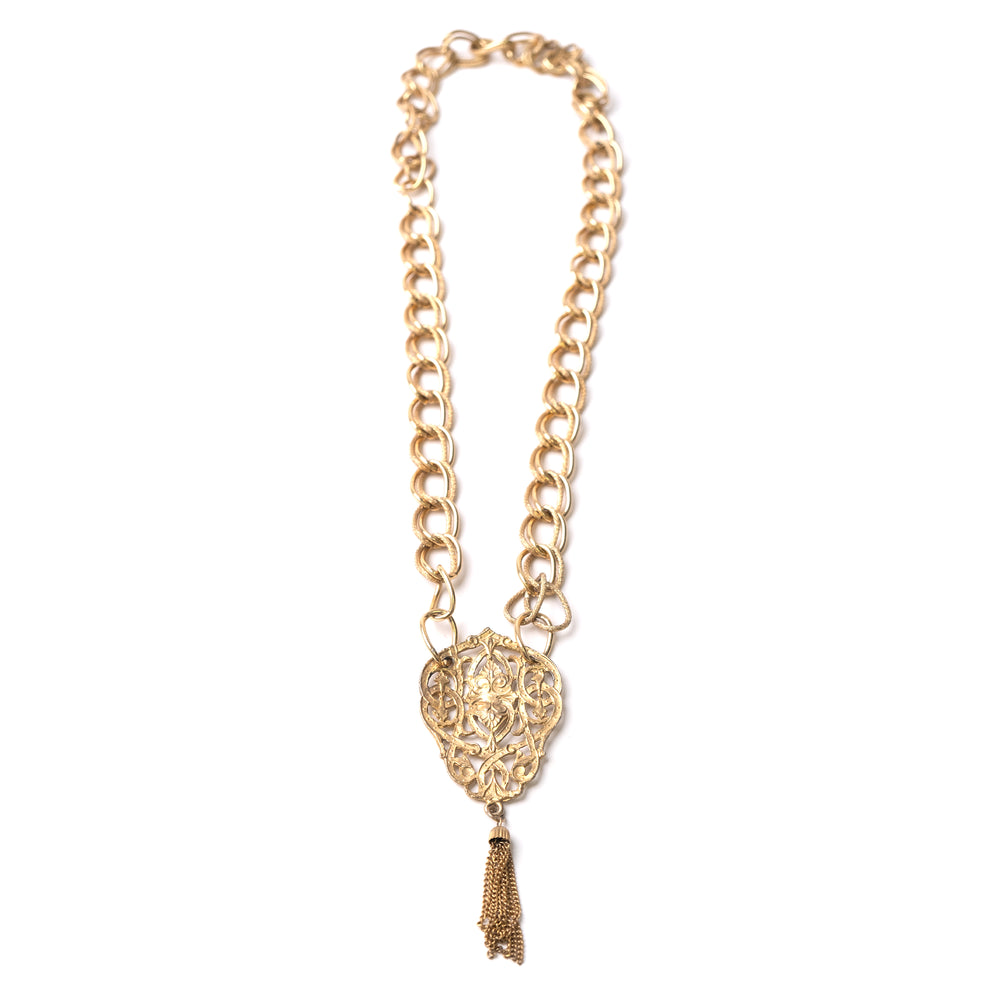 
                  
                    Load image into Gallery viewer, GOLD CURB CHAIN NECKLACE
                  
                