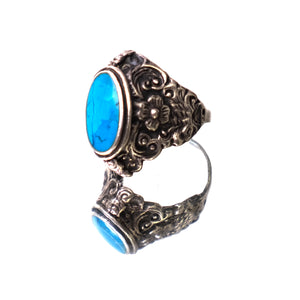 
                  
                    Load image into Gallery viewer, TURQUOISE SILVER RING
                  
                