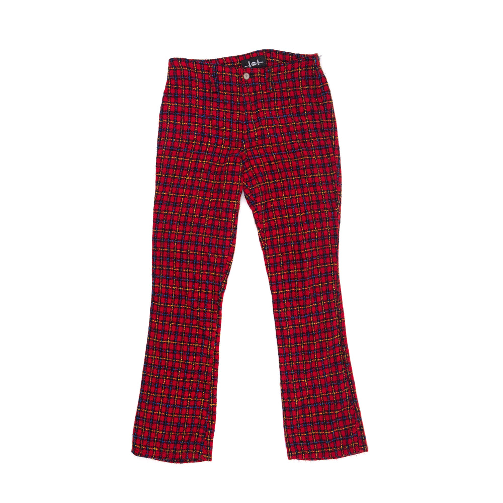 RED PLAID BELL BOTTOMS
