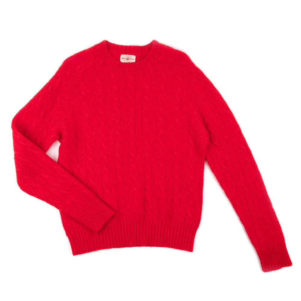 CABLE-KNIT WOOL SWEATER