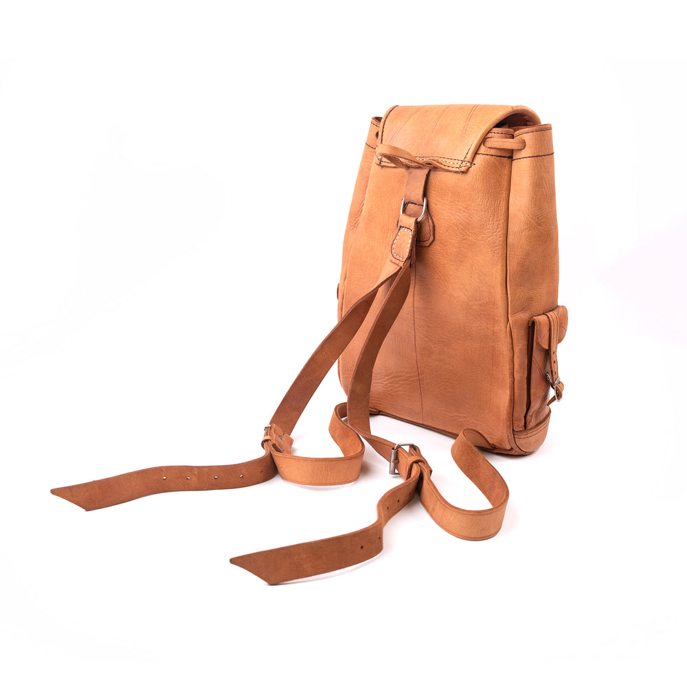 
                  
                    Load image into Gallery viewer, BROWN LEATHER BACKPACK
                  
                