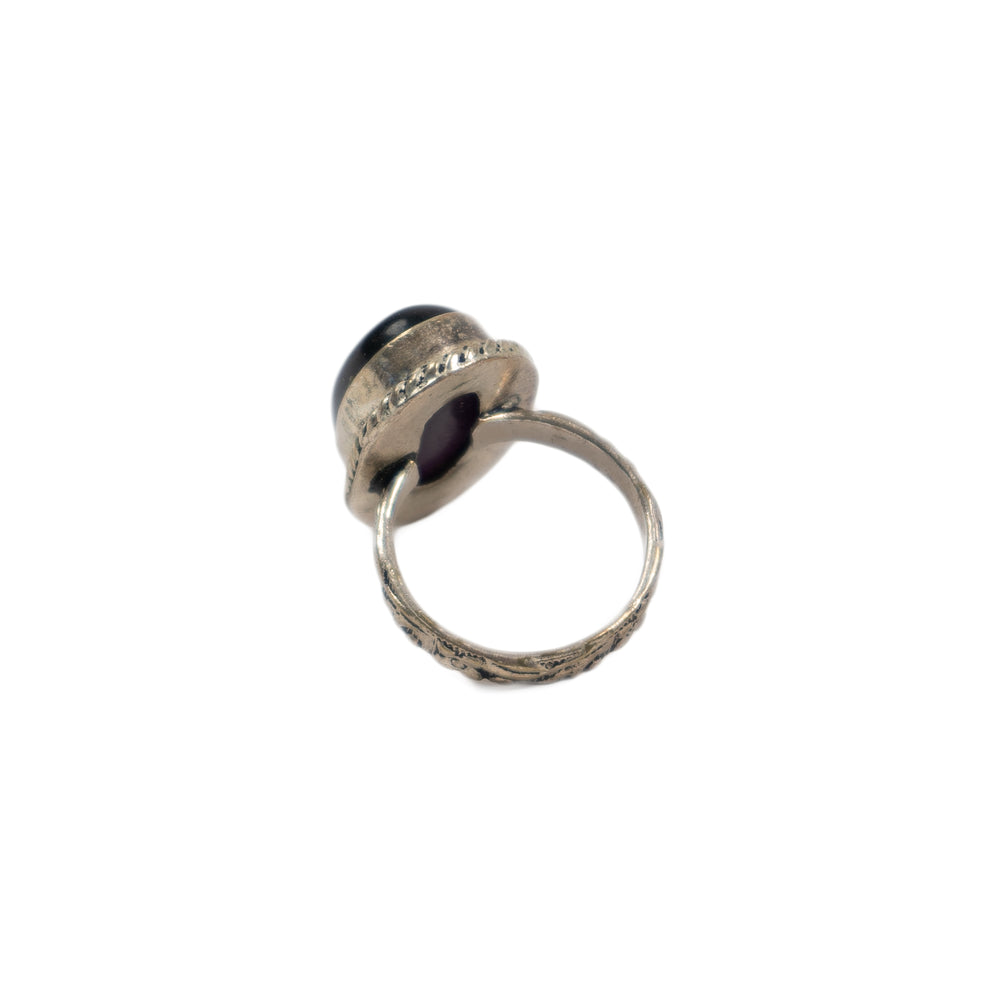 
                  
                    Load image into Gallery viewer, SILVER PURPLE STONE RING
                  
                