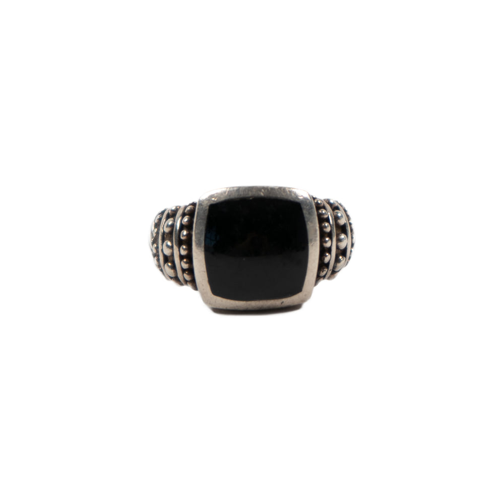 
                  
                    Load image into Gallery viewer, SILVER ONYX STONE RING
                  
                
