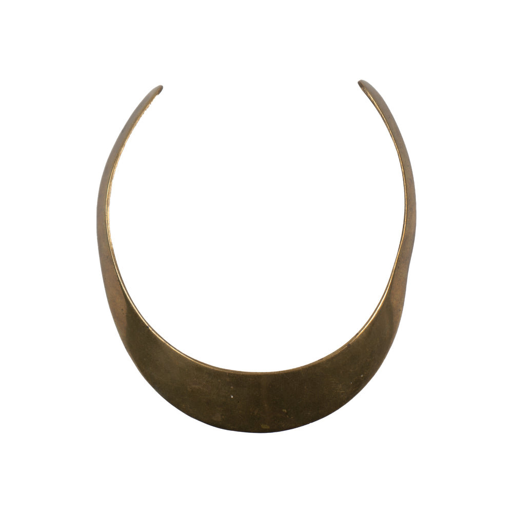 
                  
                    Load image into Gallery viewer, BRASS CHOKER STATEMENT NECKLACE
                  
                