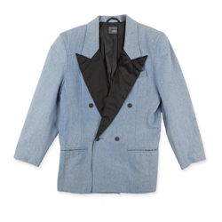
                  
                    Load image into Gallery viewer, DOUBLE BREASTED DENIM BLAZER
                  
                