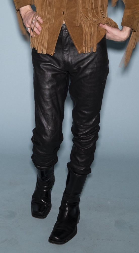 
                  
                    Load image into Gallery viewer, HUGO BUSCATI LEATHER PANTS
                  
                