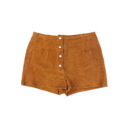 
                  
                    Load image into Gallery viewer, BROWN SUEDE SHORTS W/POCKETS
                  
                