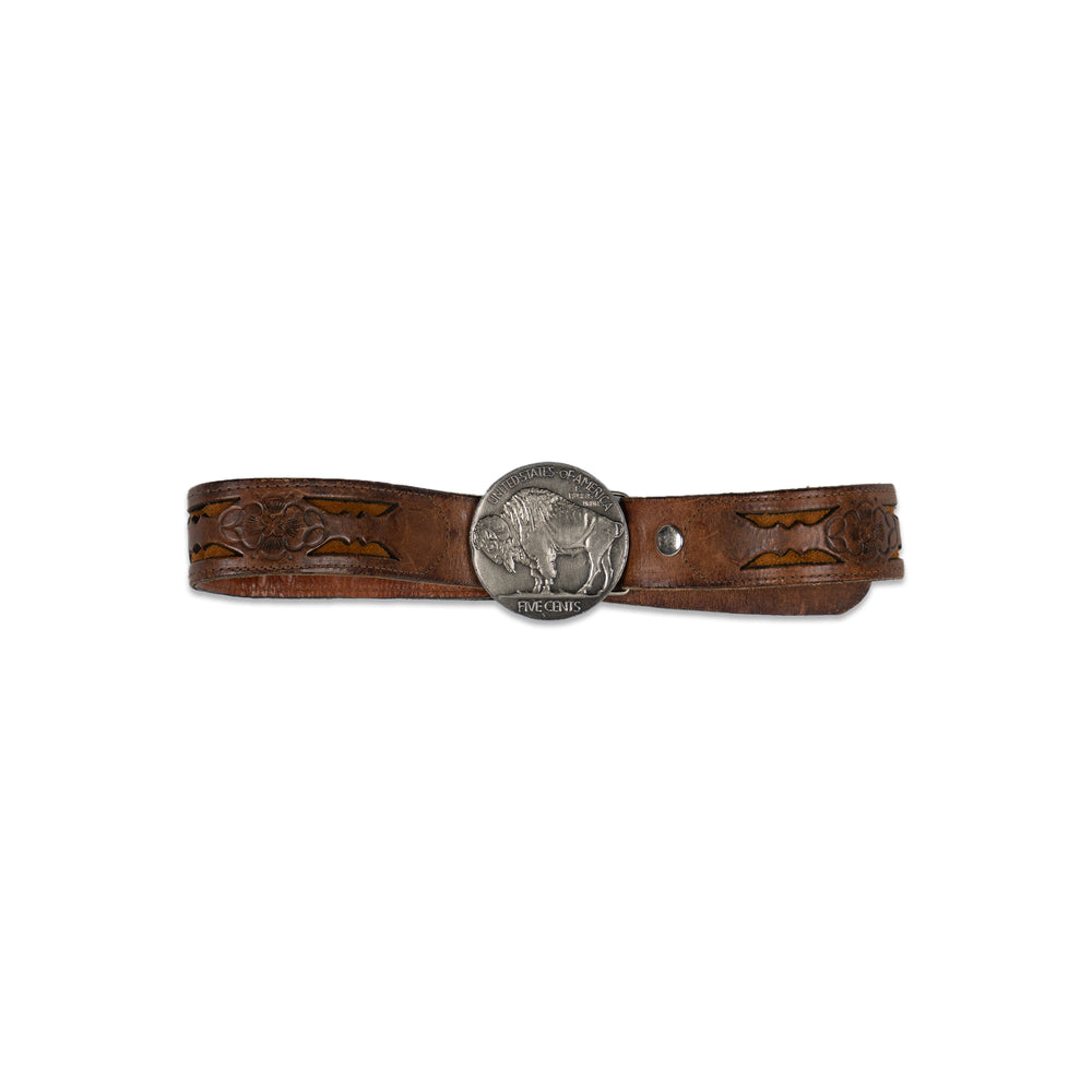 
                  
                    Load image into Gallery viewer, BUFFALO NICKEL LEATHER BELT
                  
                