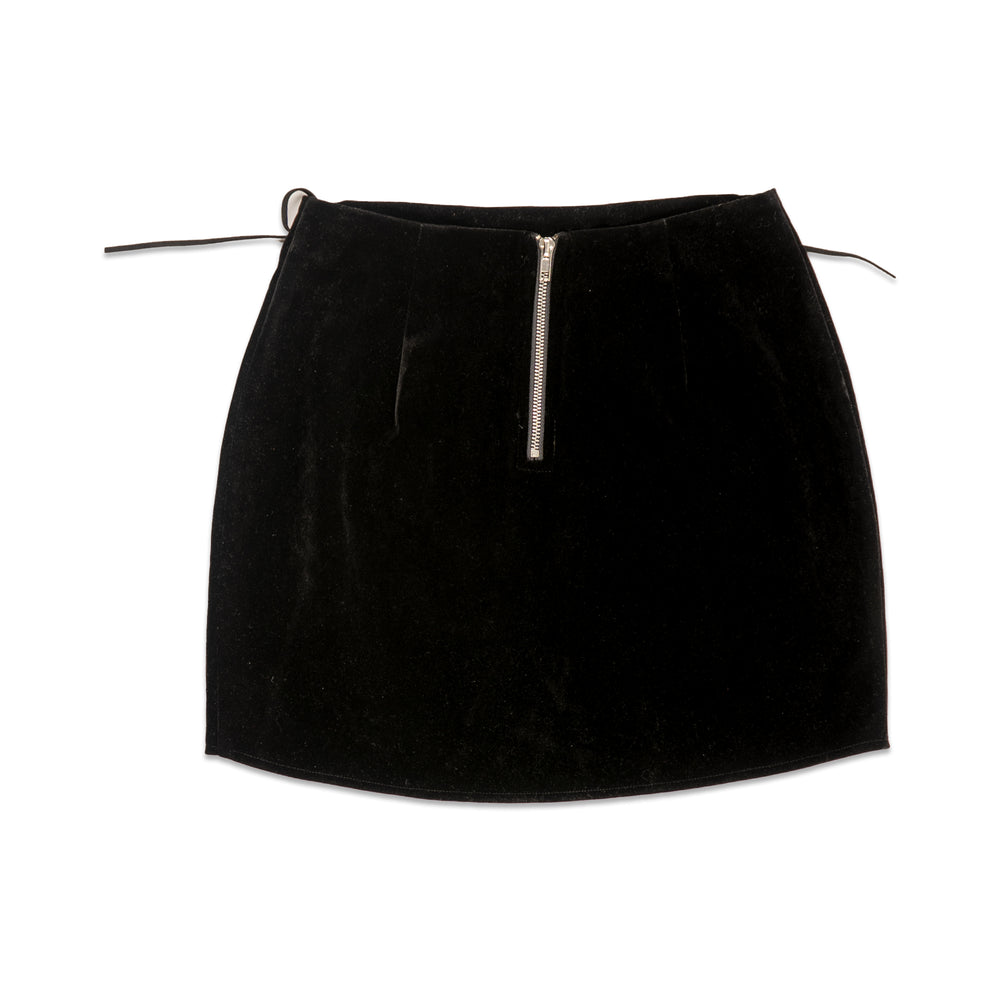 
                  
                    Load image into Gallery viewer, FAUX SUEDE MINI SKIRT WITH LACE UP DETAILS
                  
                