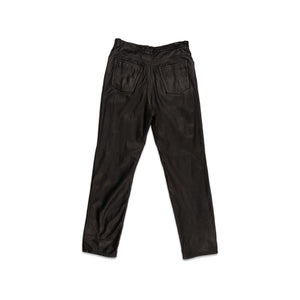 
                  
                    Load image into Gallery viewer, BLACK LEATHER PANTS WITH KEE STITCH DETAIL
                  
                